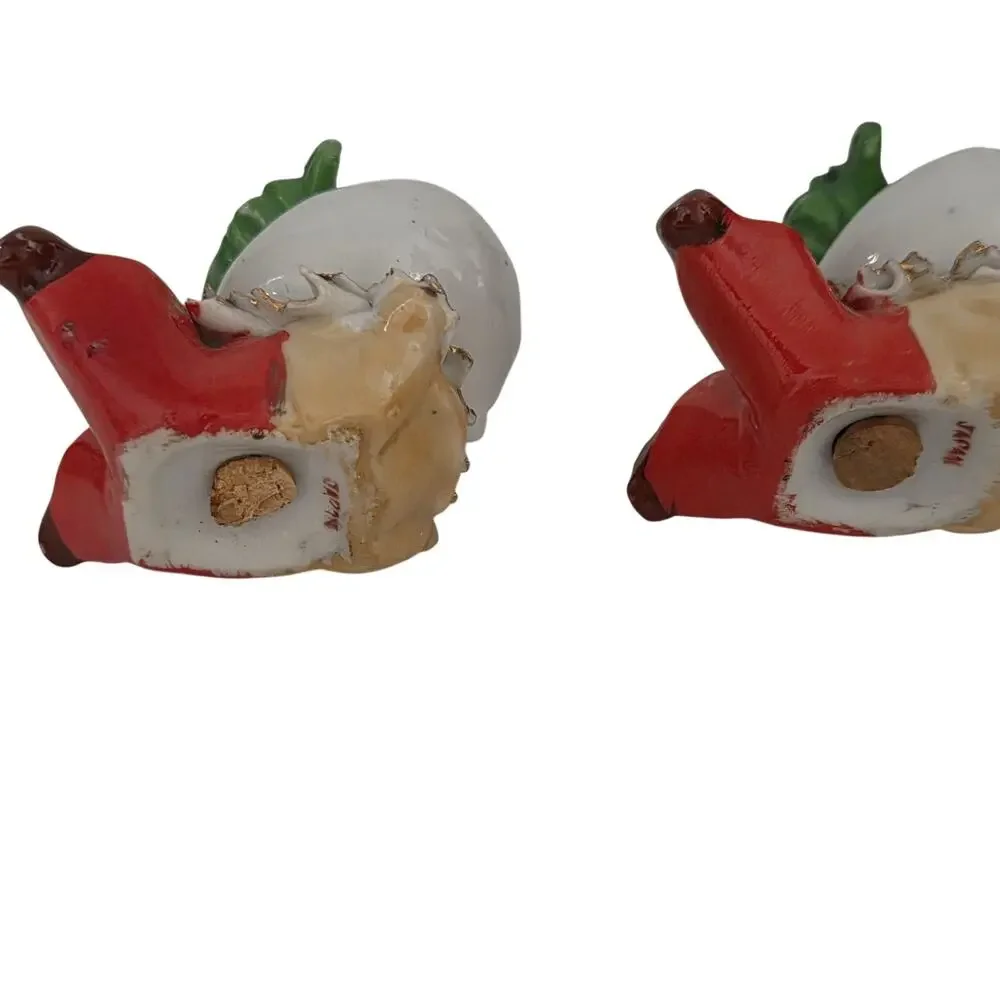 Vintage Japan Anthropomorphic Radish Turnip Salt Pepper Shakers MCM Kitsch